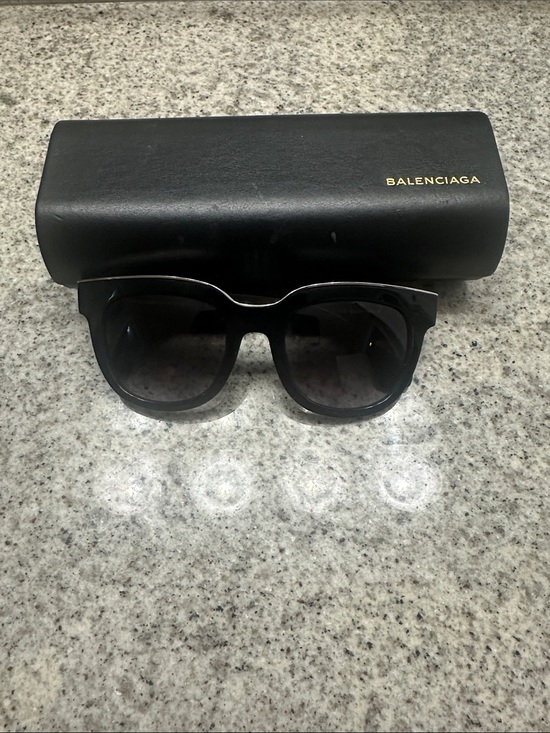 Balenciaga Accessories - Balenciaga Black Oversized Sunglasses with Branded Case